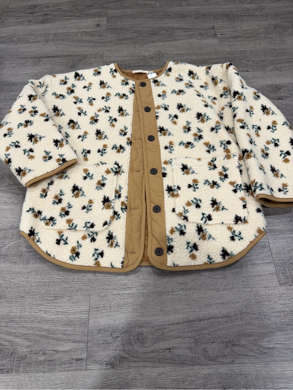 NWT Stitch & Stone Floral Sherpa Jacket